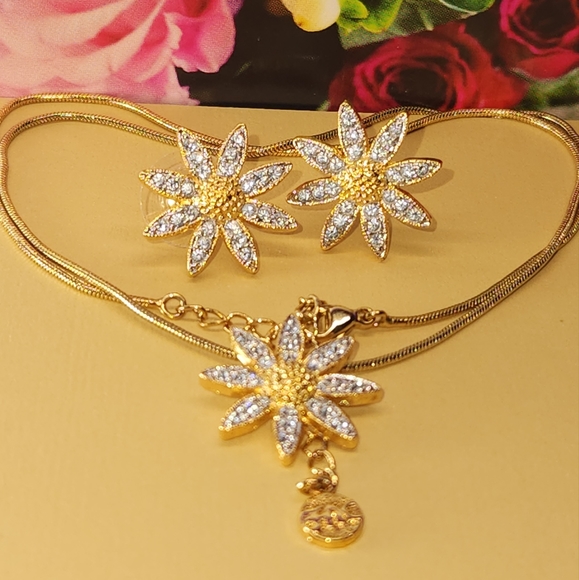 #1763, NICKY BUTLER DEMI PARURE SET, CUBIC ZIRCONIA STONES 8